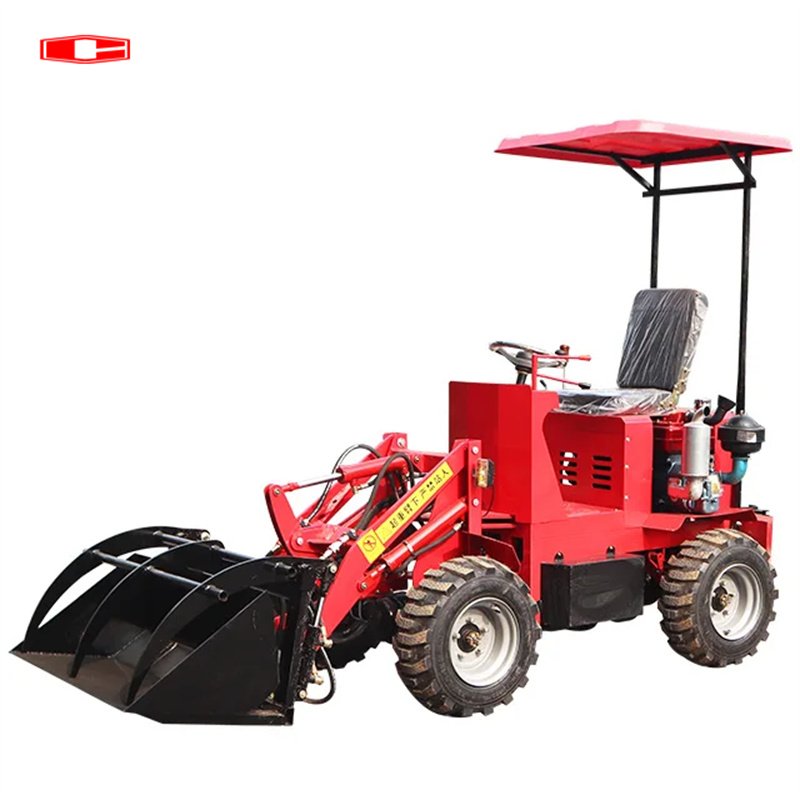 Four-drive mini electric diesel loader 1000kg small wheel loader Factory supply