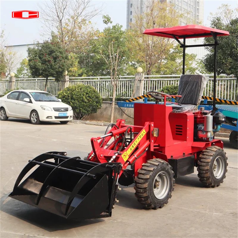 Four-drive mini electric diesel loader 1000kg small wheel loader Factory supply