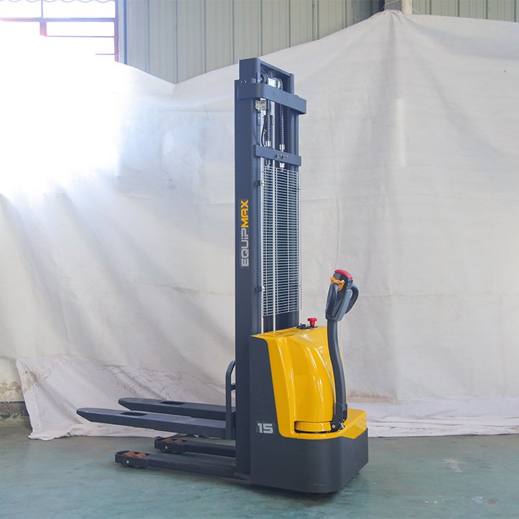 Equipmax full-electric stacker lift stacker china electric pallet forklift stacker 1000kg battery powered pedestrian economic el