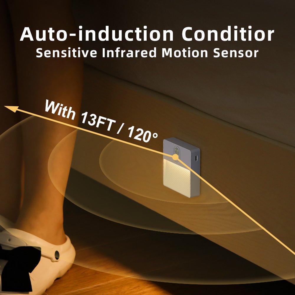 2024 New Products Smart Intelligent Cordless Usb C Magnetic Human Body Led Lights With Motion Detector Sensor Lamps