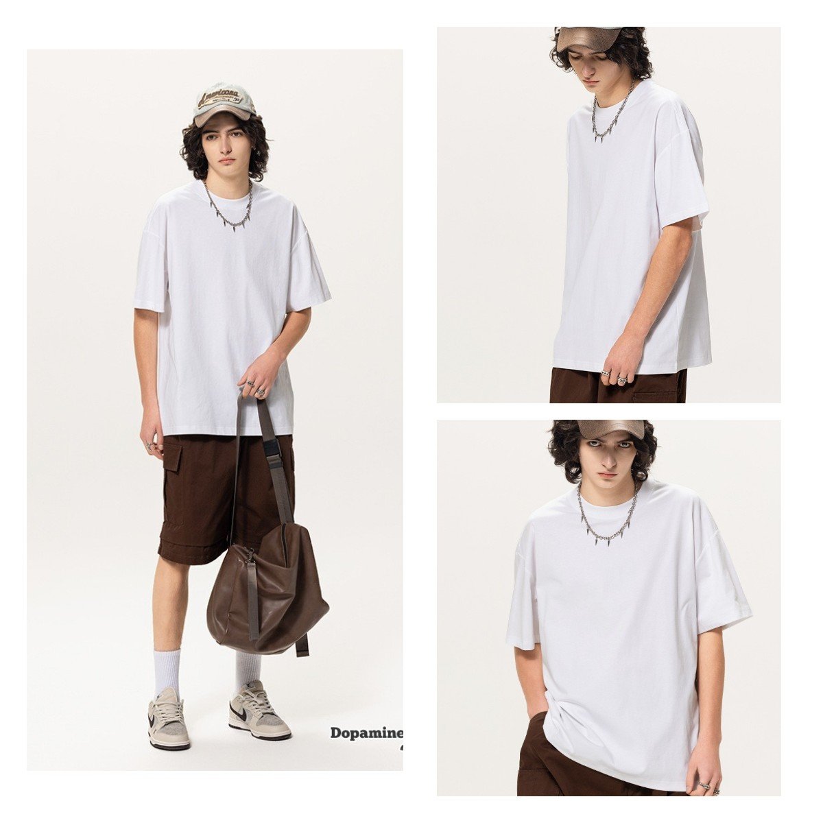 YISHENHON2024 New Products Mens Streetwear Custom T Shirt Screen Printing Mock Neck T Shirt 240 Gsm High Quality T Shirt