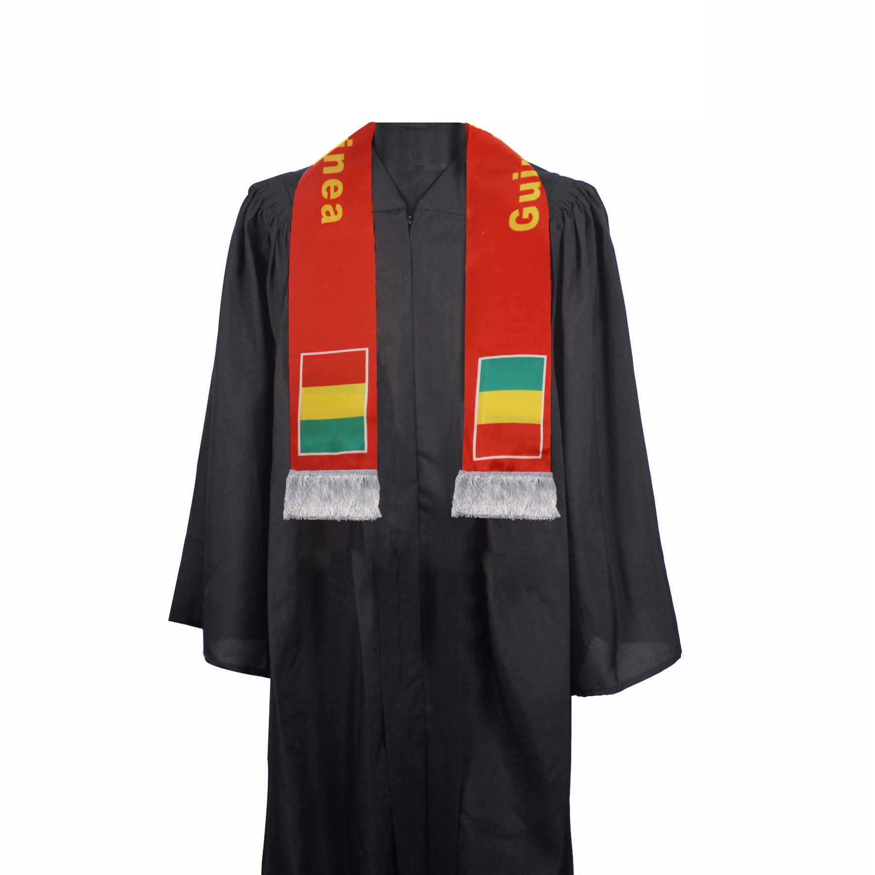 Wholesale Custom Football Cheering Products Fans National Flag Tassel Scarves Shawl Guinea Flag Scarf
