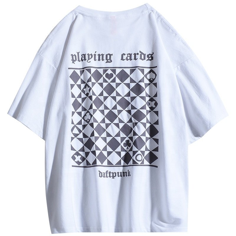 Factory Direct Sale Short Sleeve Round Neck Shirt Big Tall Men's Stock T-shirt White Tshirt