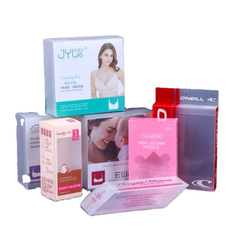 Customized clear transparent beauty instrument plastic folding PET PVC packaging box (excluding products inside the box)