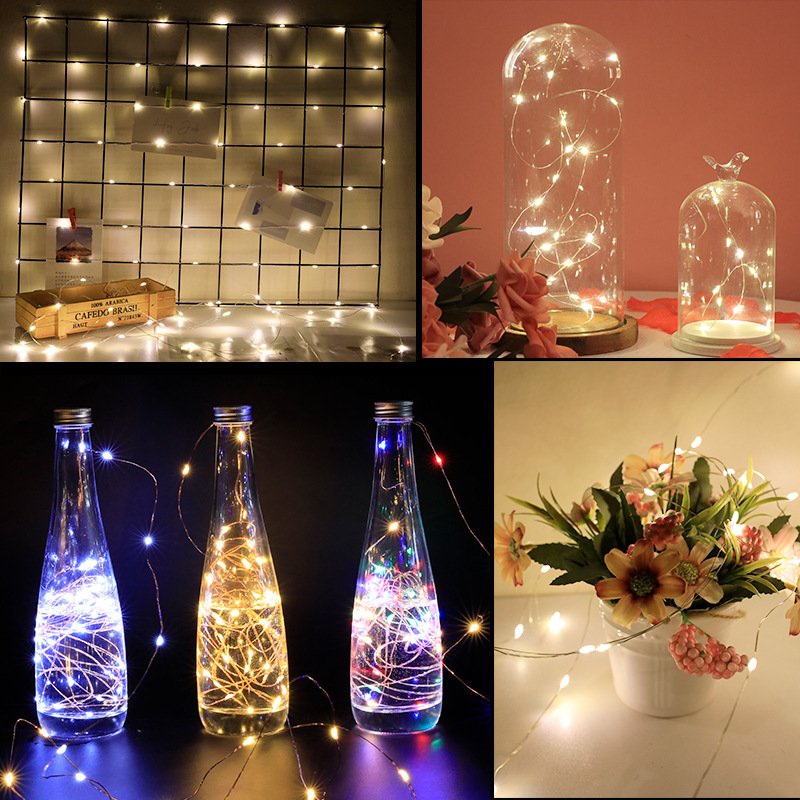 Xmas Micro Led String Lights Mini Battery Powered Copper Wire Starry Fairy Lights Led String Lights for Wedding Christmas Party