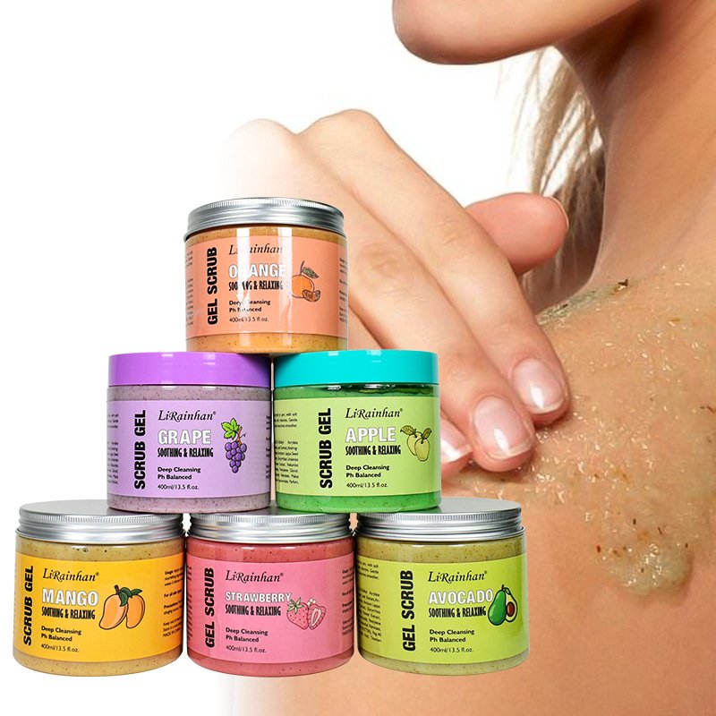 OEM Body Cleansing Products Private Labels Natural Fruits Plant Extract Exfoliating Body scrub (400g/13.5fl.oz)