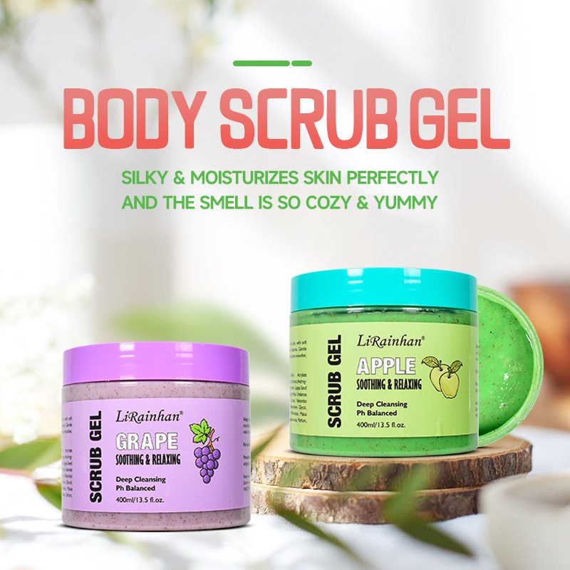 OEM Body Cleansing Products Private Labels Natural Fruits Plant Extract Exfoliating Body scrub (400g/13.5fl.oz)