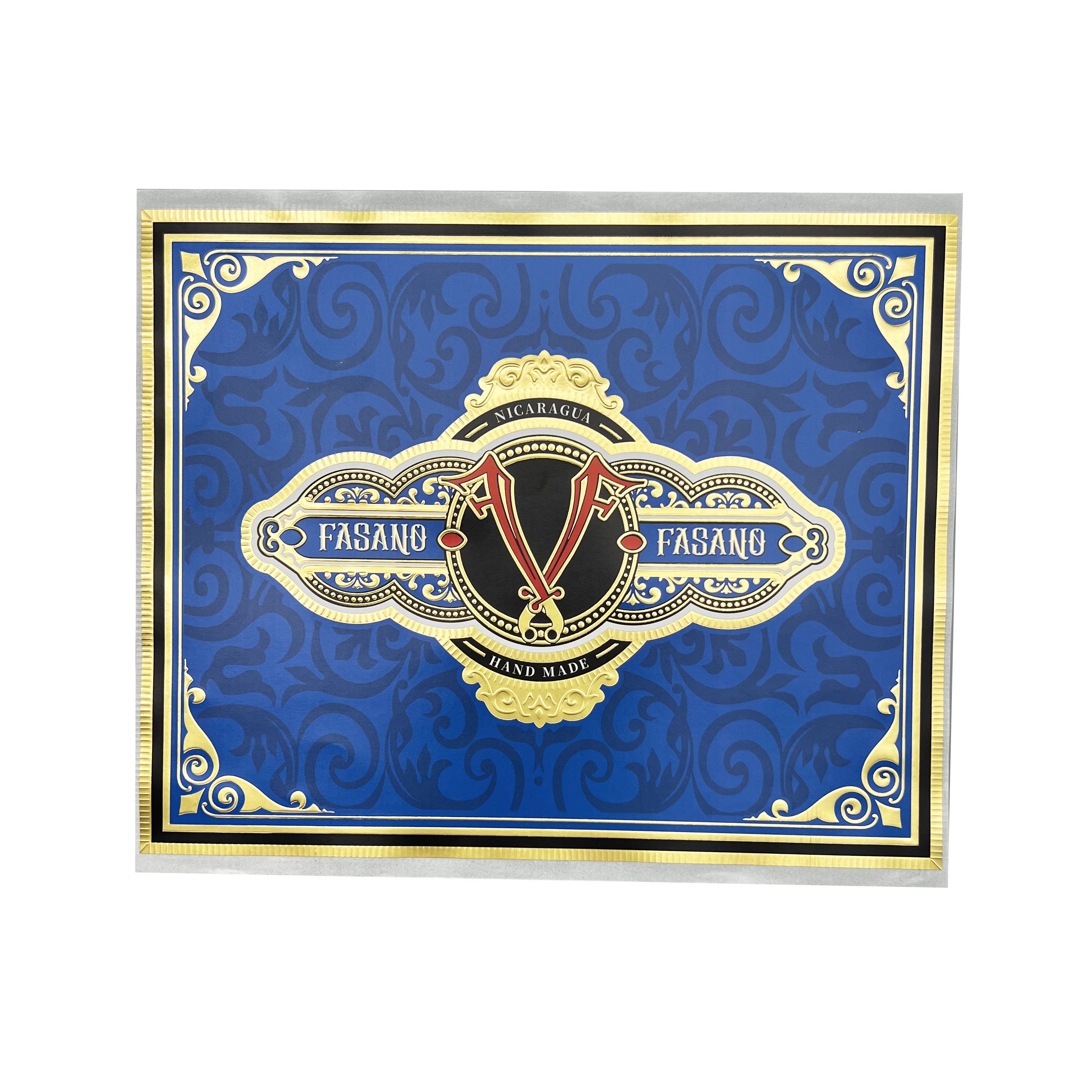 Custom Stickers Printing Labels Label Gold Stamping Embossed Labels Self Adhesive Packaging For Cigar Box