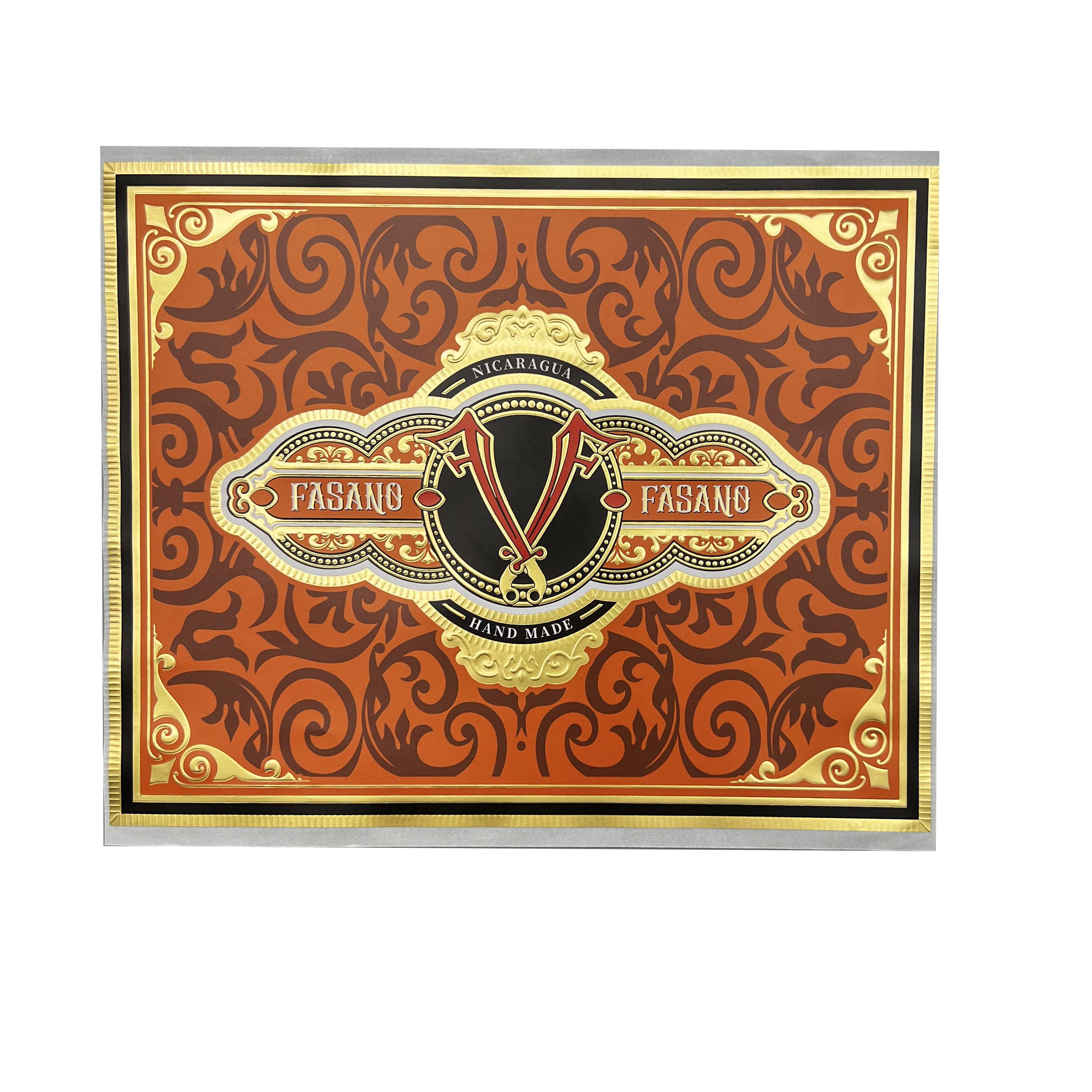 Custom Stickers Printing Labels Label Gold Stamping Embossed Labels Self Adhesive Packaging For Cigar Box