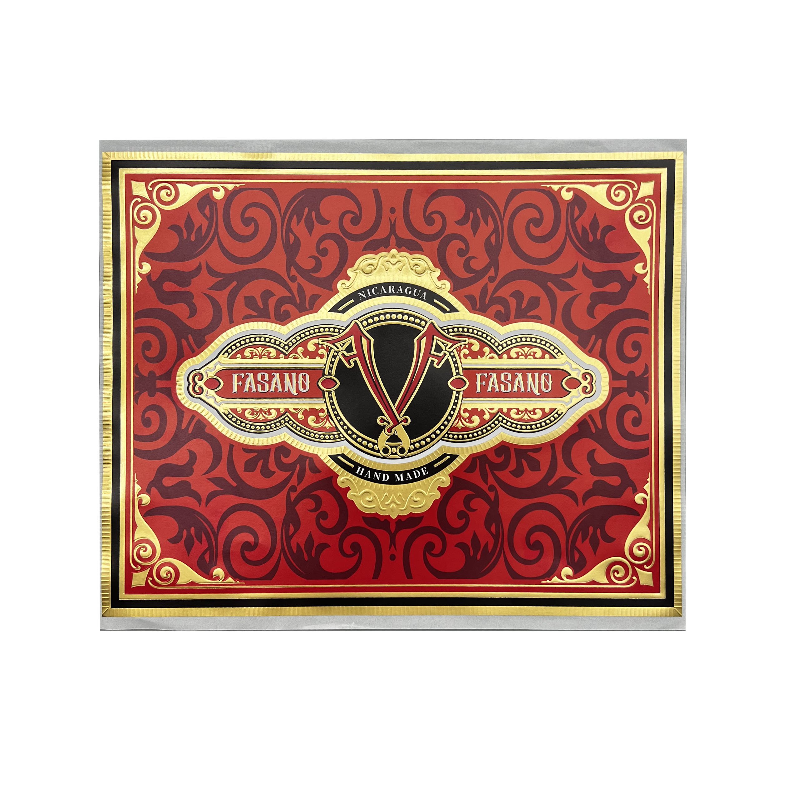 Custom Stickers Printing Labels Label Gold Stamping Embossed Labels Self Adhesive Packaging For Cigar Box