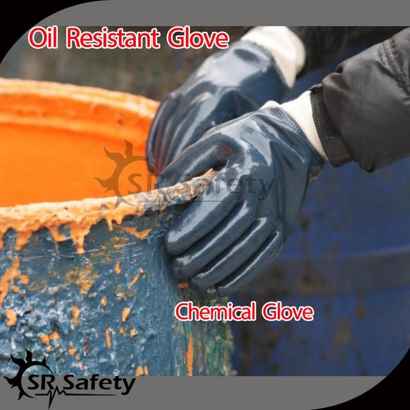 Srsafety Guantes nitrilo azul Guantes para invierno Guantes waterproof