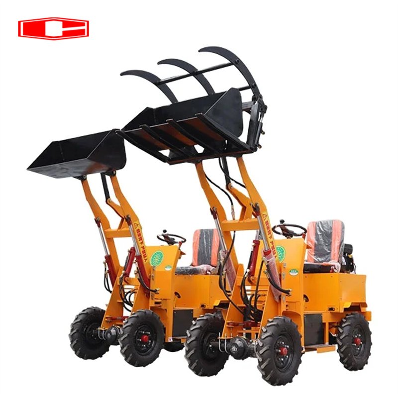 Factory Direct Mini Electric Loader 0.4Ton 4 Wheel Drive Electric Mini Wheel Front Loader device Cheap From Hebei Custom