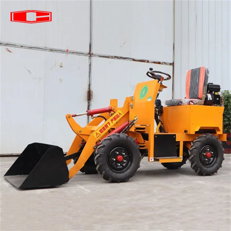 Factory Direct Mini Electric Loader 0.4Ton 4 Wheel Drive Electric Mini Wheel Front Loader device Cheap From Hebei Custom