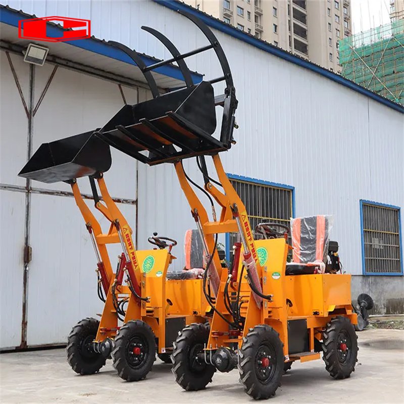 Factory Direct Mini Electric Loader 0.4Ton 4 Wheel Drive Electric Mini Wheel Front Loader device Cheap From Hebei Custom
