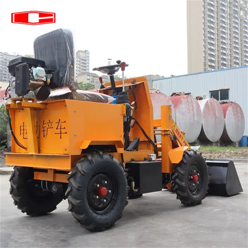 Factory Direct Mini Electric Loader 0.4Ton 4 Wheel Drive Electric Mini Wheel Front Loader device Cheap From Hebei Custom