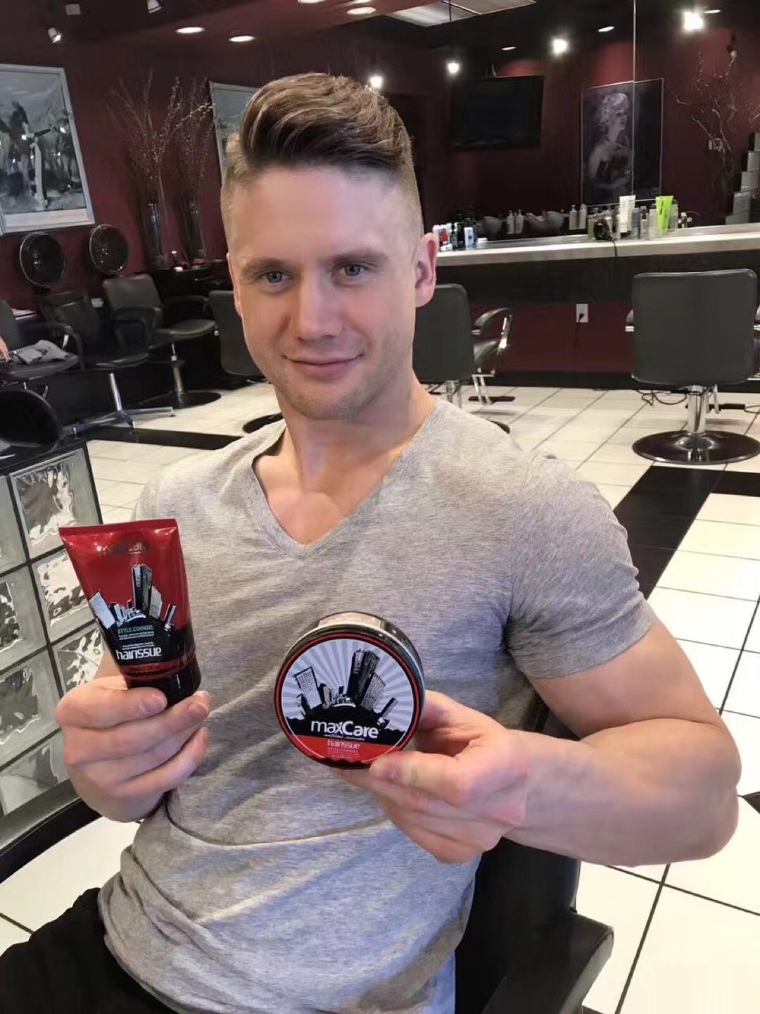 Productos de gel para peinar el cabello de larga para hombre de marca privada, fuerte, 100g, venta al por mayo