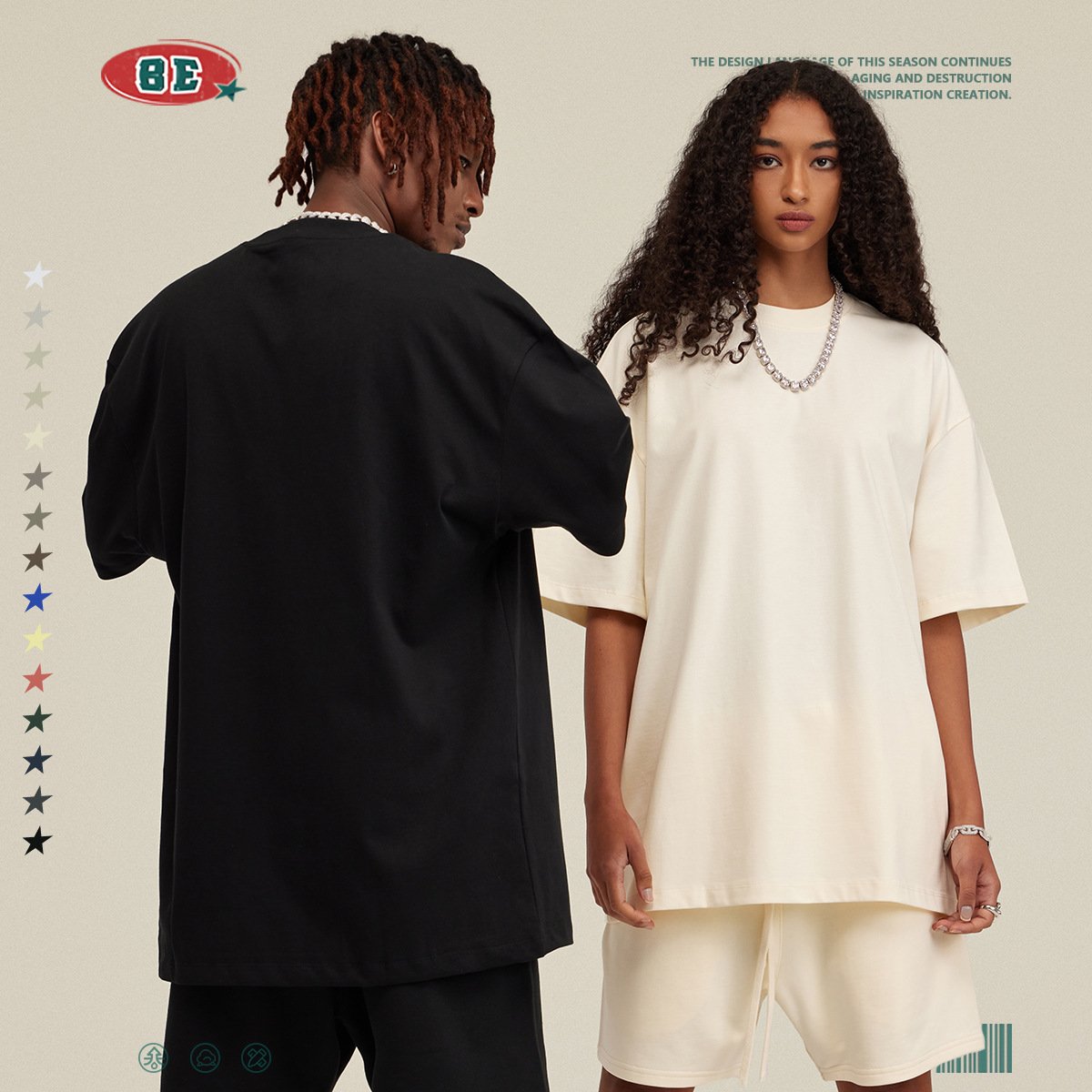 2024 New Products Custom Washed Heavy Cotton 305G blank loose Round Neck Unisex High Quality Vintage Short Sleeve T-shirt