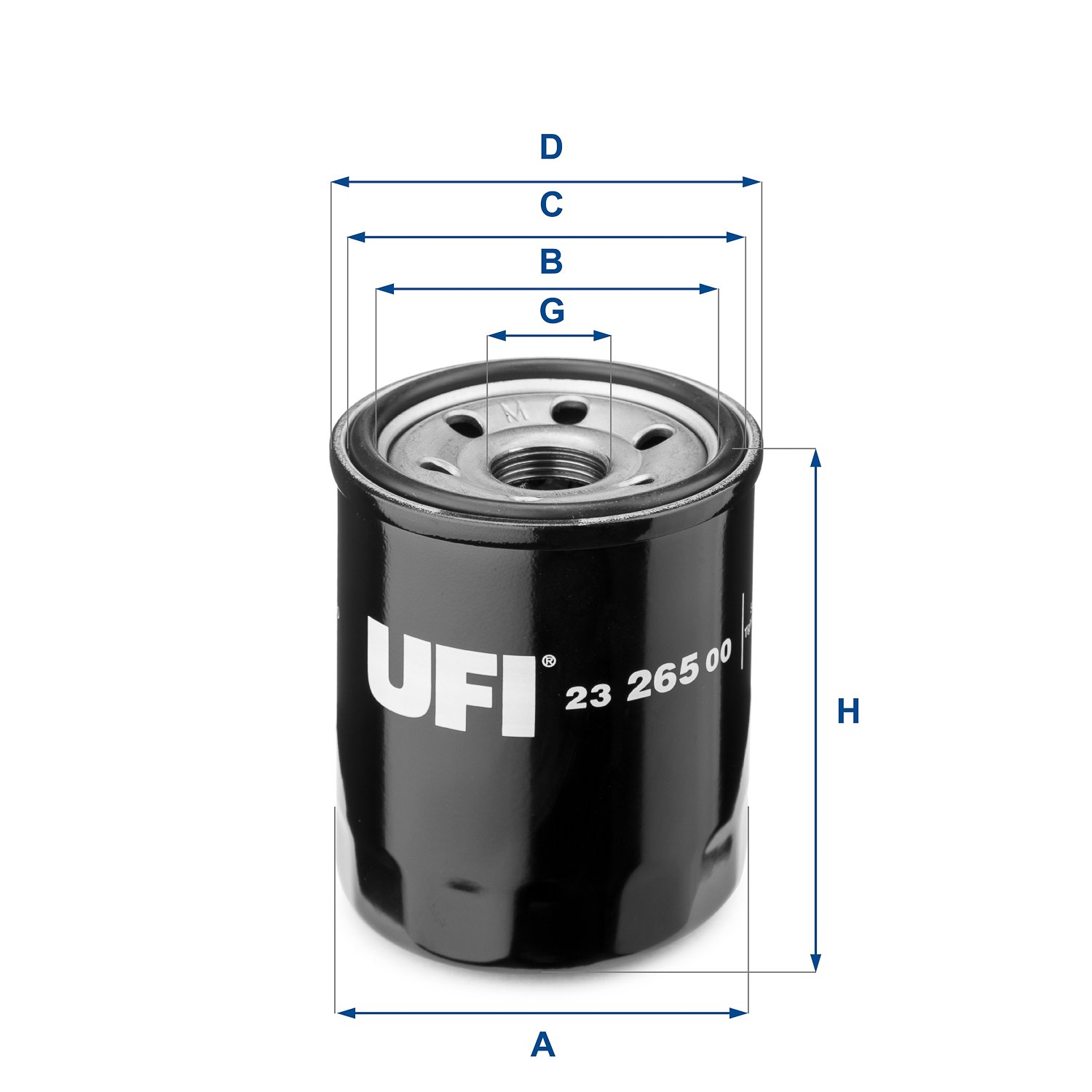 Premium UFI Filters Car Oil Filter - Advanced Engine Lubrication 23.265.00 - For A Powerful Performance