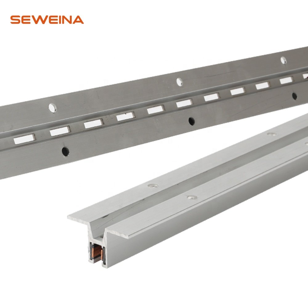 Aluminum Alloy Conductive Aa Column Guide Rail For Wireless LED Power Supply Rail In LED Shelf Lighting System