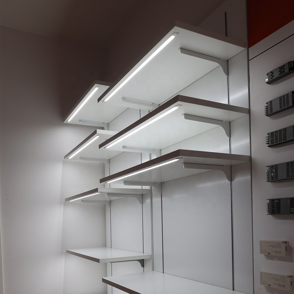 Aluminum Alloy Conductive Aa Column Guide Rail For Wireless LED Power Supply Rail In LED Shelf Lighting System