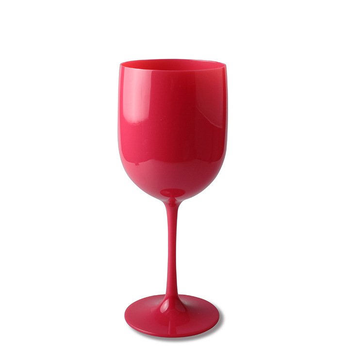 wholesale custom logo stock unbreakable golden champagne wine goblet gold plastic wine glass