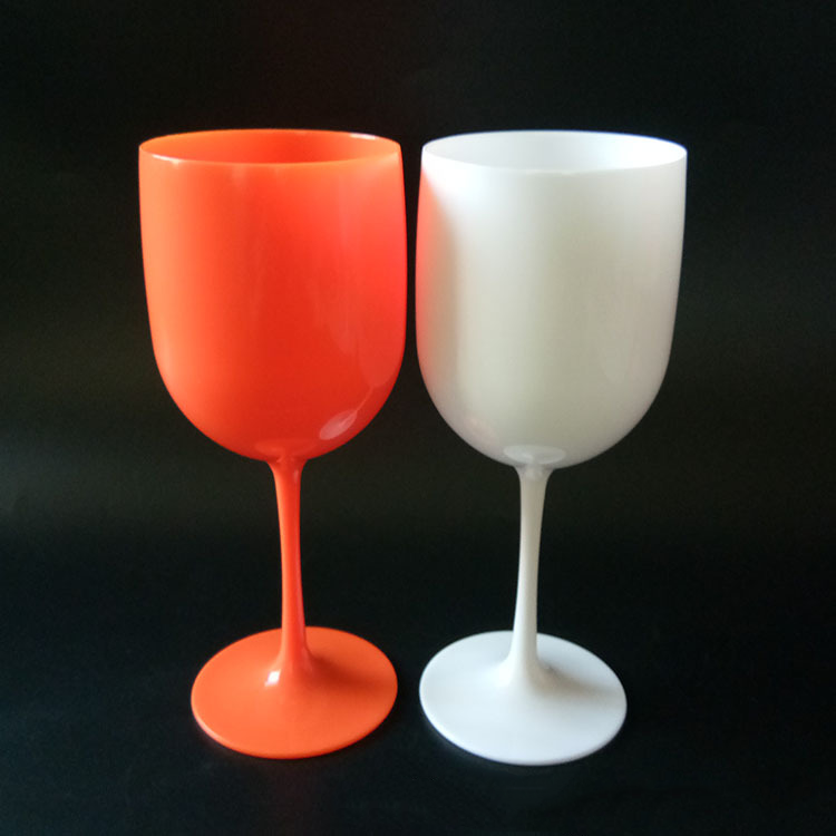 wholesale custom logo stock unbreakable golden champagne wine goblet gold plastic wine glass