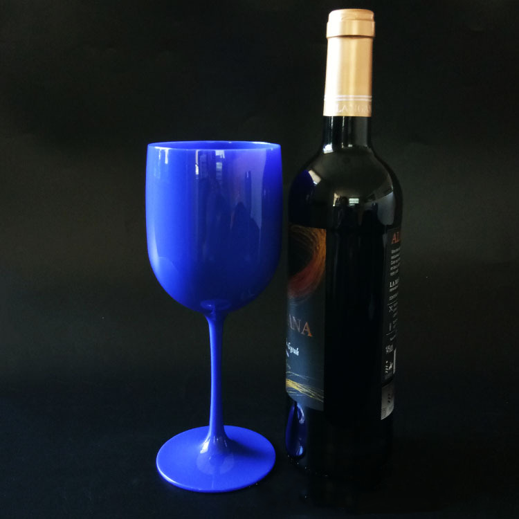 wholesale custom logo stock unbreakable golden champagne wine goblet gold plastic wine glass