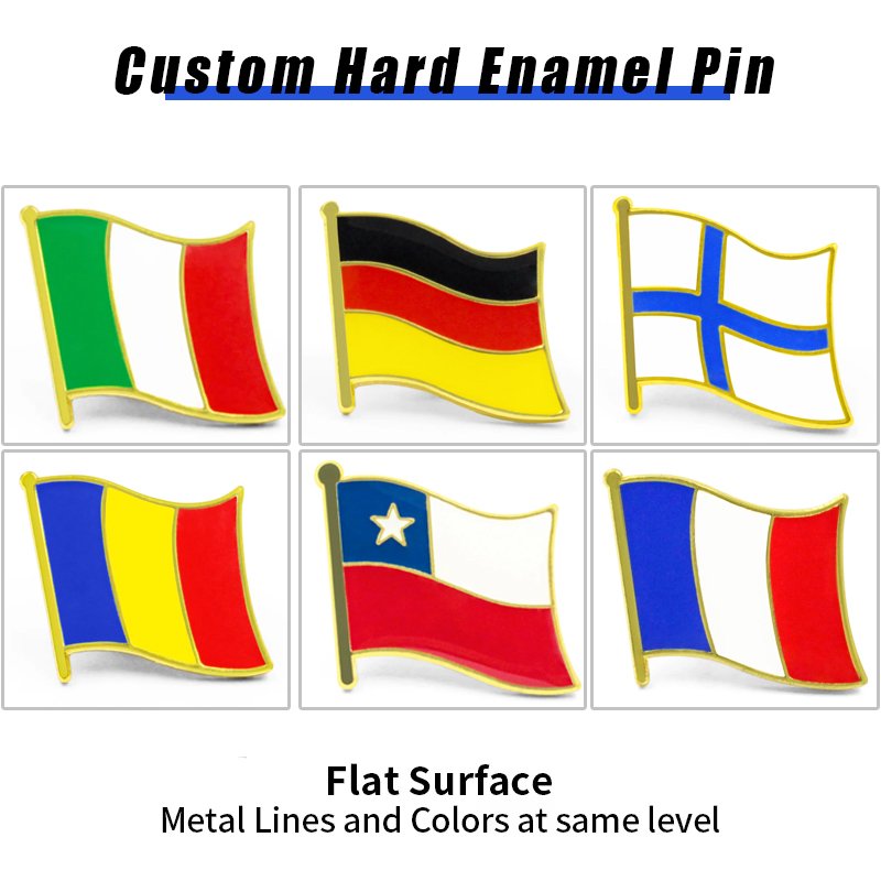Pin Algeria Antigua Barbuda Dominica Panama Tonga Cambodia Angola Belgium Palestine Badge Custom Lapel Flag National Day Pin
