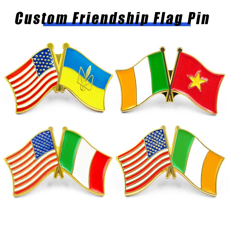 Pin Algeria Antigua Barbuda Dominica Panama Tonga Cambodia Angola Belgium Palestine Badge Custom Lapel Flag National Day Pin