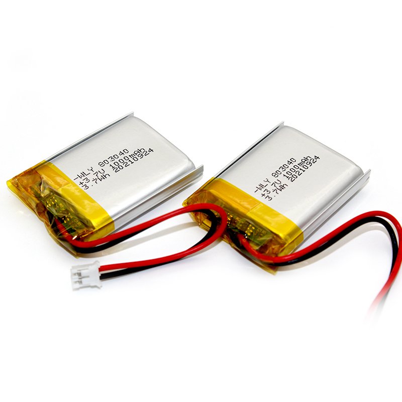 WLY Lithium Polymer Battery 3.7v 1000mah 803040 Lipo Rechargeable Battery Cell With Wire Jst Connector For Electronic Products
