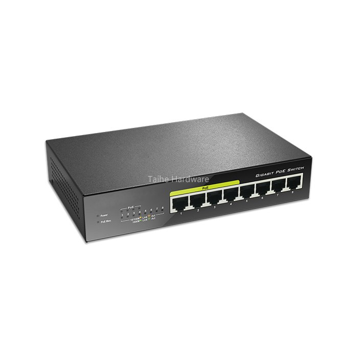 Custom Black Powder Coat SGCC Aluminum Enclosure For LAN Switch
