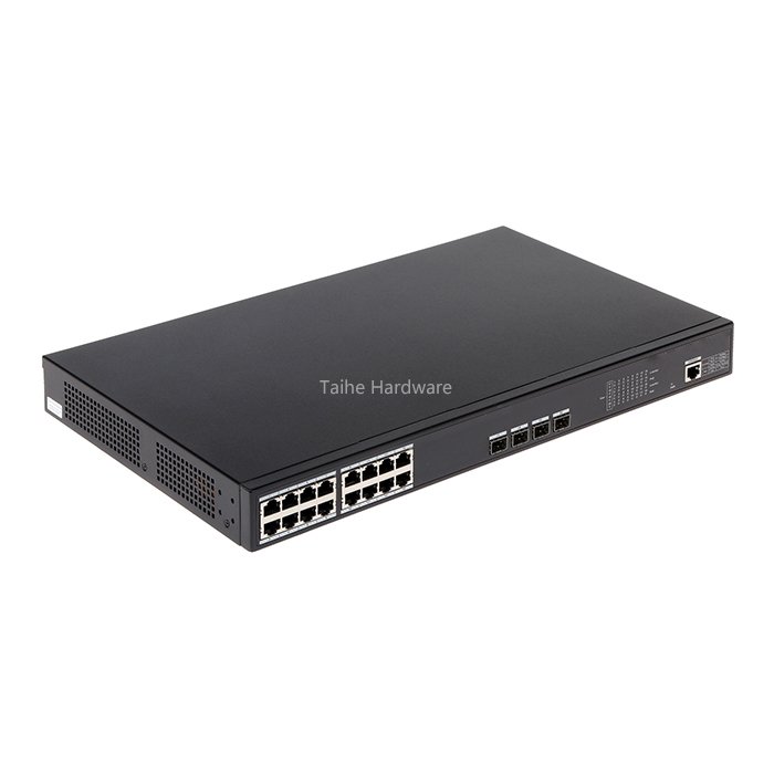 Custom Black Powder Coat SGCC Aluminum Enclosure For LAN Switch