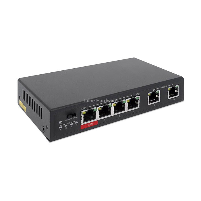 Custom Black Powder Coat SGCC Aluminum Enclosure For LAN Switch