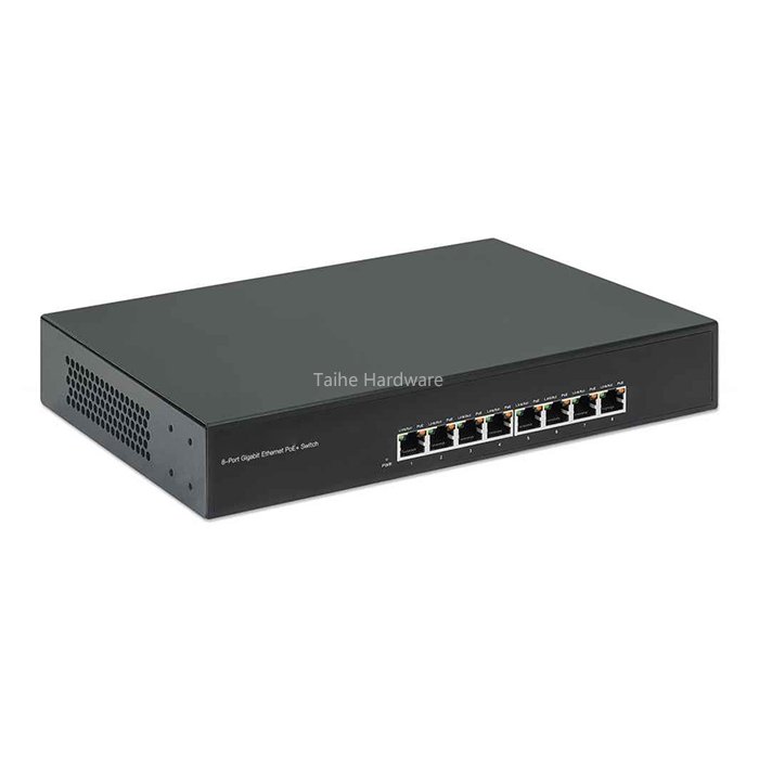 Custom Black Powder Coat SGCC Aluminum Enclosure For LAN Switch