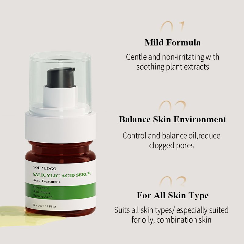 Wholesale Skin Care Salicylic Acid Green Tea Pore Shrinking Anti Acne Pimple Face Serum Suero para el tratamiento del acne