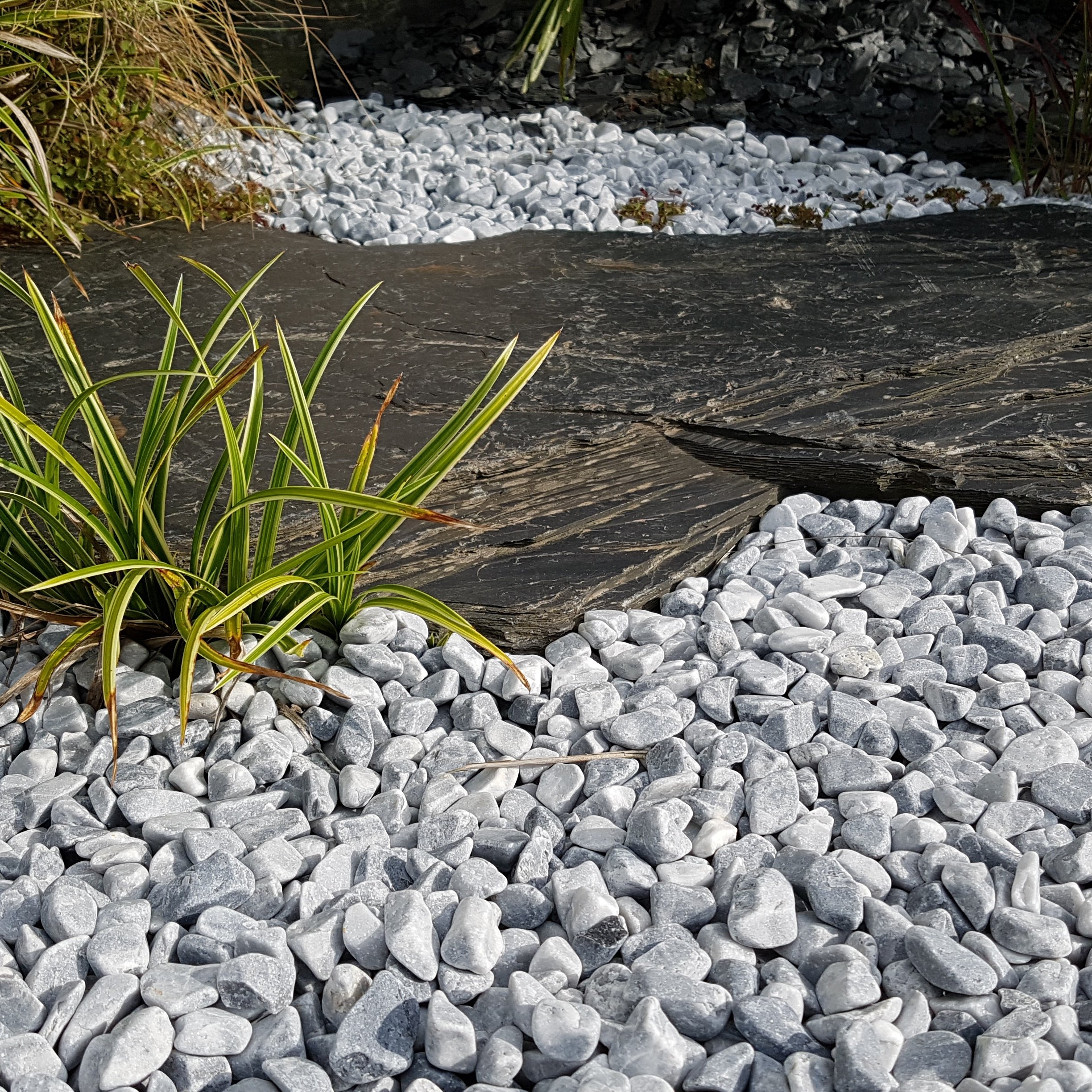 Blue Grey Pebbles Exclusive product Marble stone mixed Rounded
