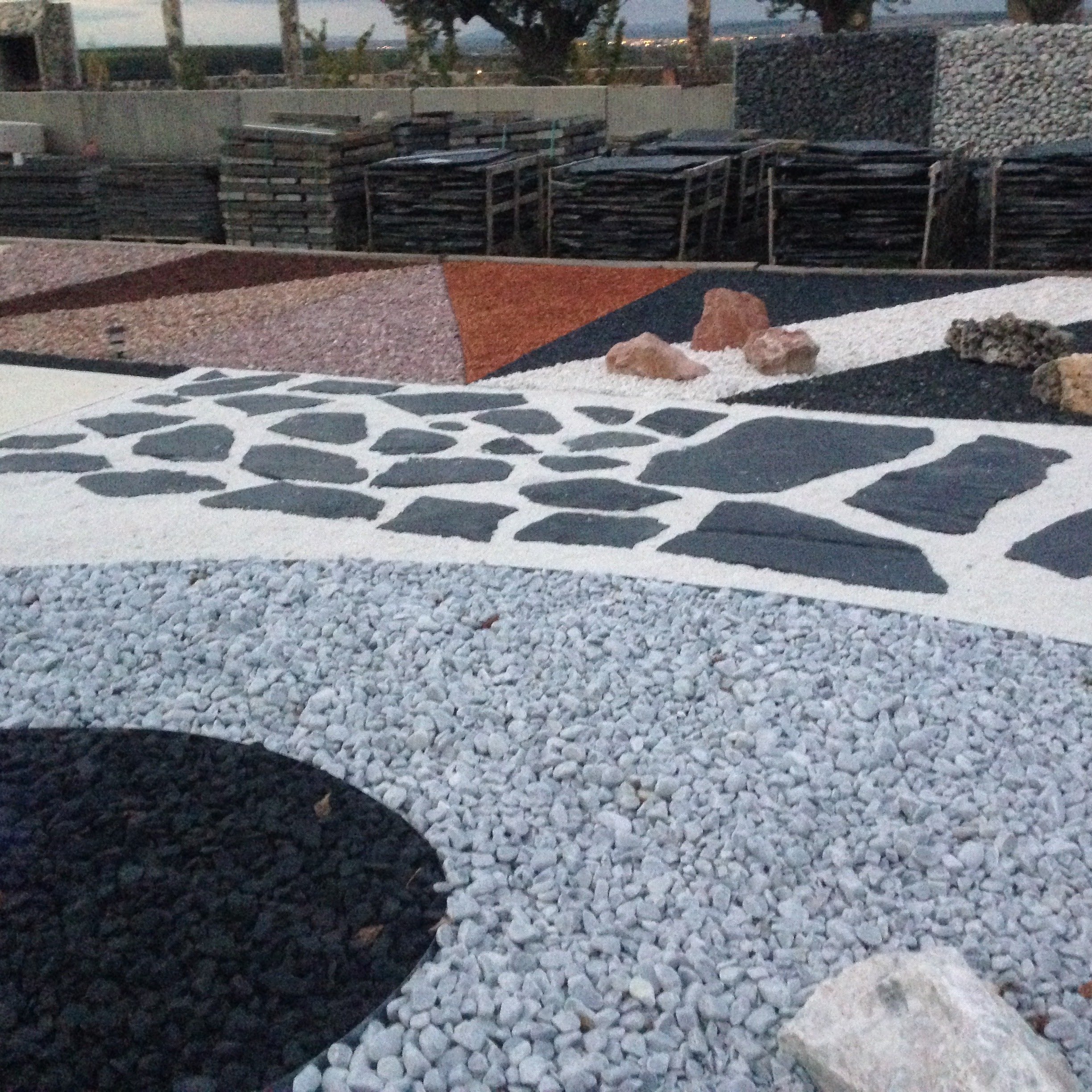 Blue Grey Pebbles Exclusive product Marble stone mixed Rounded