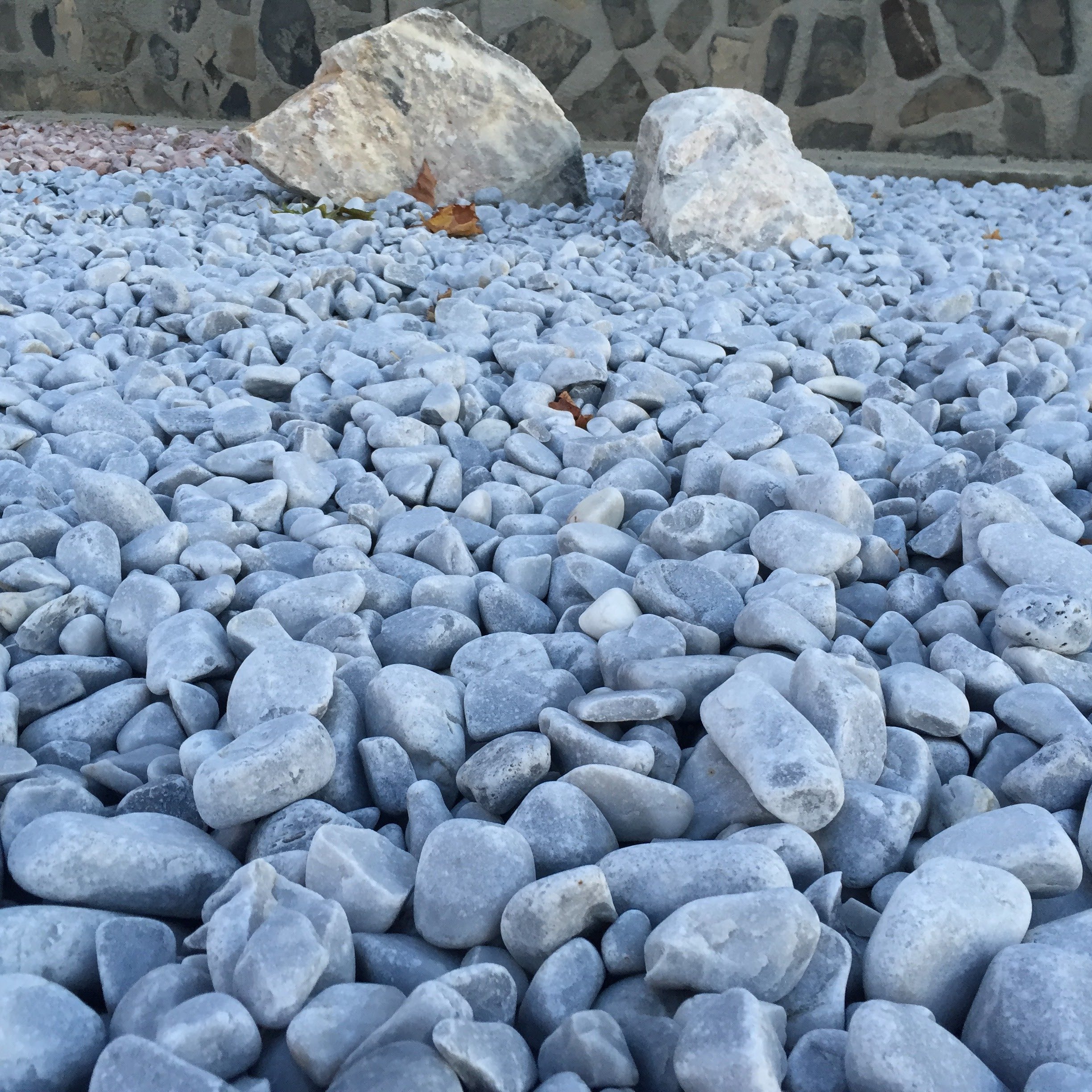 Blue Grey Pebbles Exclusive product Marble stone mixed Rounded