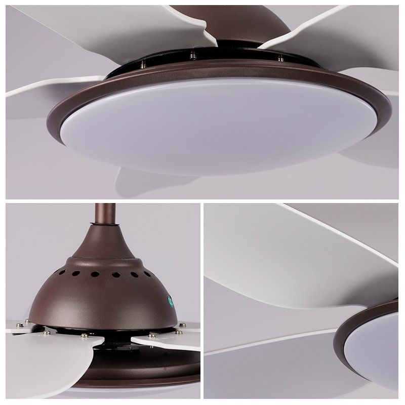 44 Inch Energy Saving DC Motor Decorative Living Room Dining Room ABS 5 Blades Modern Remote Control Led Ceiling Fan With Light