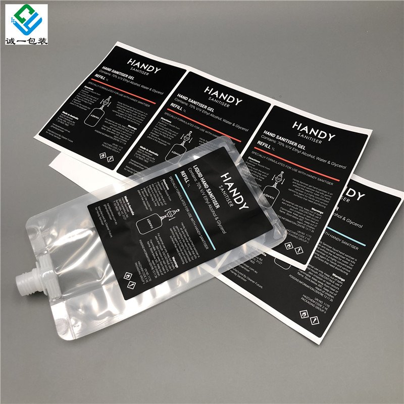 EL Luminous LED Label Waterproof Lighting Label Wine Bottle Sticker Custom Unique OEM Customized Power Time PET Colorful Color