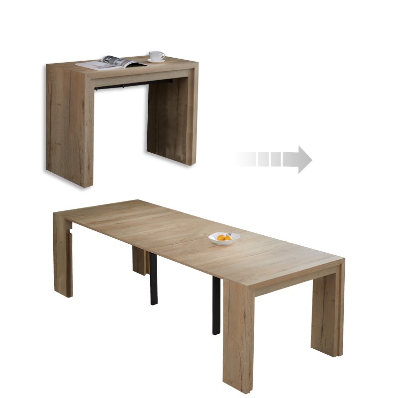 Nordic Minimalist Living Room Furniture Convertible Large Table Wood For Tiny Houses