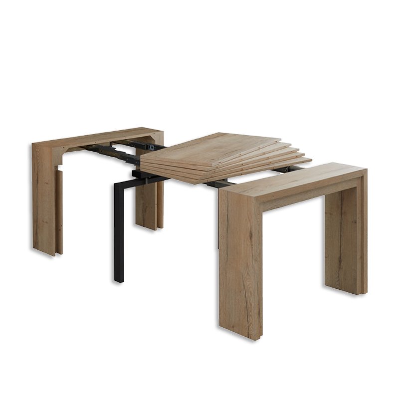 Nordic Minimalist Living Room Furniture Convertible Large Table Wood For Tiny Houses