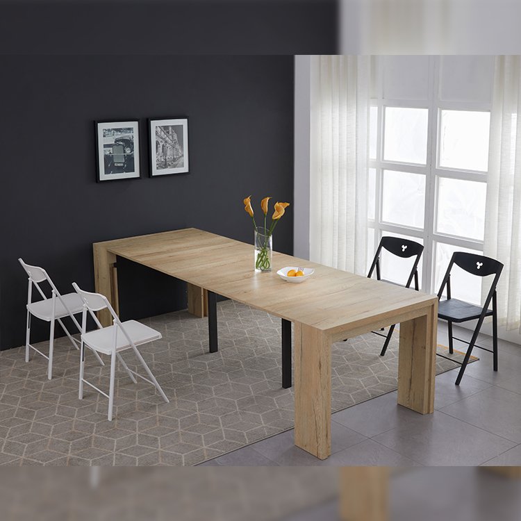 Nordic Minimalist Living Room Furniture Convertible Large Table Wood For Tiny Houses