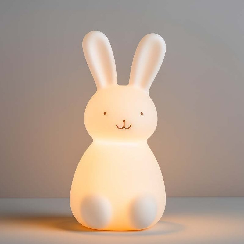 Biumart Best Selling Products 2024 El conejo Bedside Lamp USB Rechargeable Pat Dimmable Bunny Silicone Lamp