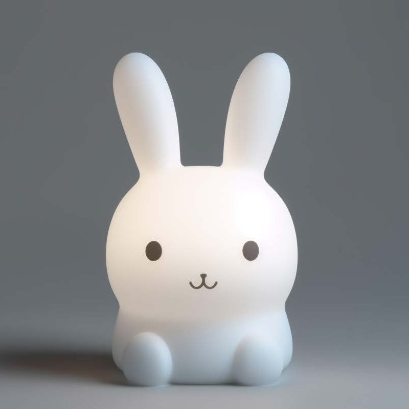 Biumart Best Selling Products 2024 El conejo Bedside Lamp USB Rechargeable Pat Dimmable Bunny Silicone Lamp