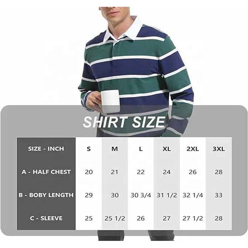 Wholesale Of New Products Rugby Shirts Breathable Long Sleeve Striped Men's Polo Shirts