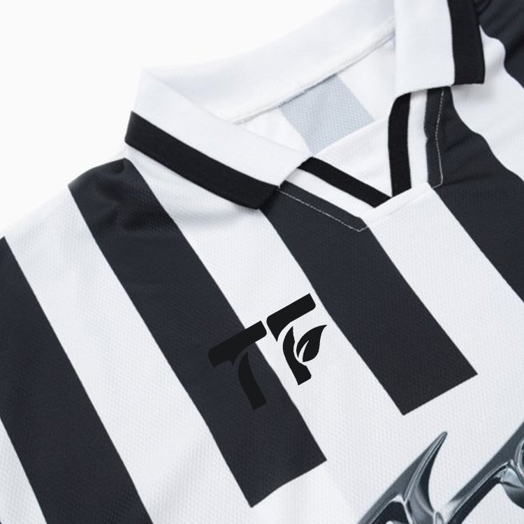TF customized Sublimation Zebra Stripes Shirts Menswear Streetwear Cotton Polo T-Shirts