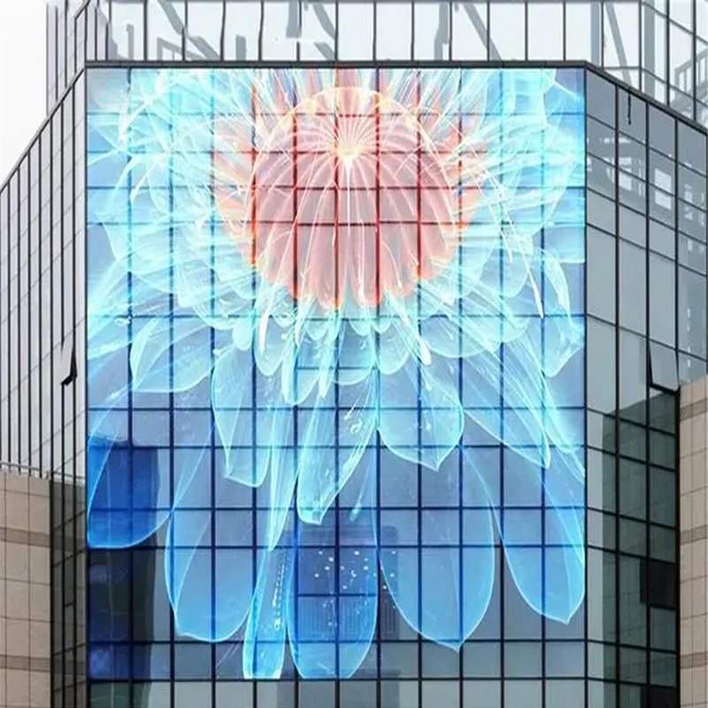 Transparent Glass Led Screen Shop Window Indoor Clear HD P3.91-7.81 Transparent Led Screen