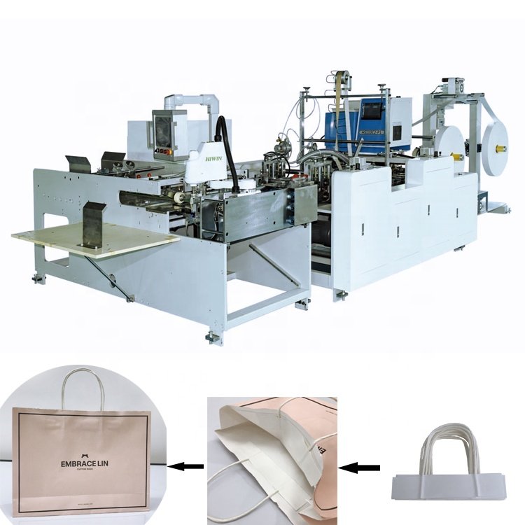 FY-88 Automatic Paper Bag Twisted Handle Making Machine High Speed Bag Handle Pasting Machine