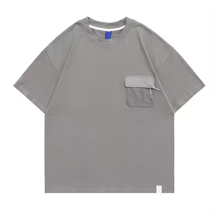oem custom solid overside t shirt men cropped boxy cotton man oversize t-shirt t shirt man with pocket